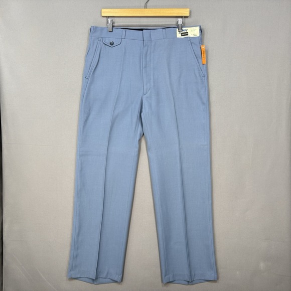 Haggar Other - VTG 70's Gallery by Haggar 36x30 Blue Dacron Deadstock Leisure Dress Pants NWT